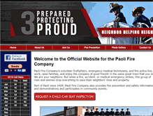 Tablet Screenshot of paolifirecompany.org